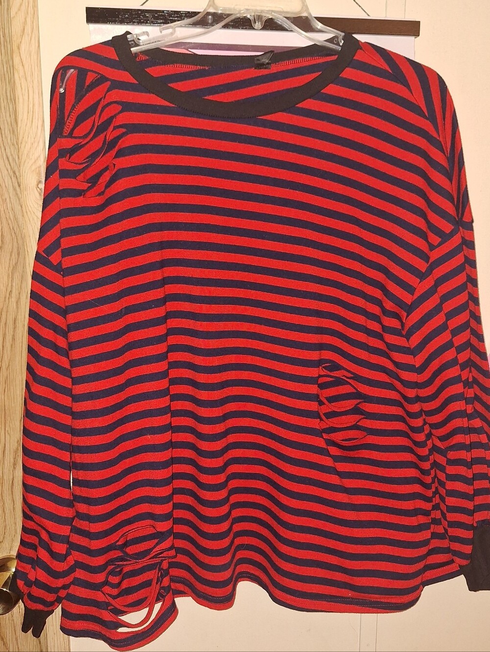 Striped And Sliced Sweatshirt